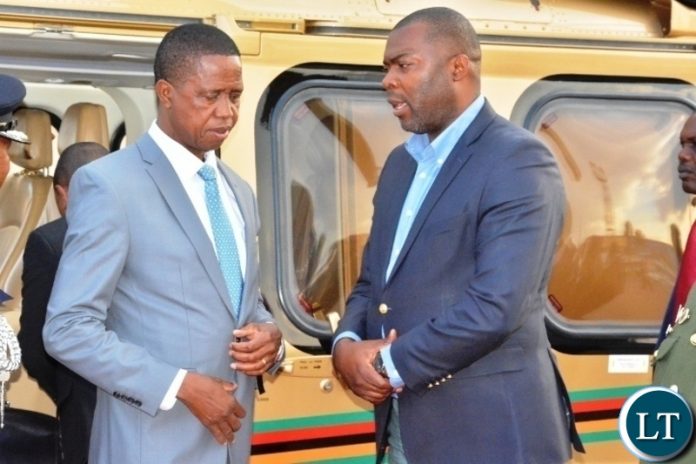 President Edgar Lungu confers with Lusaka province ,Minister Bowman Lusambo before departure for China President Edgar Lungu confers with Lusaka province ,Minister Bowman Lusambo before departure for China