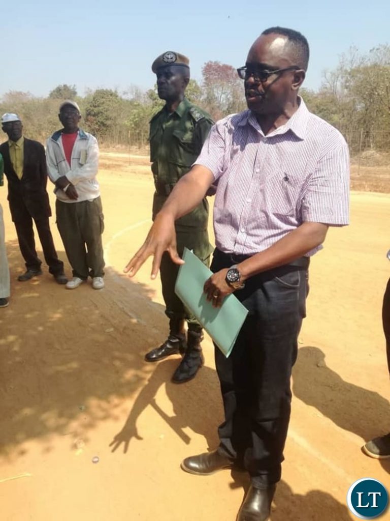 Area Member of Parliament Jonas Chanda Meeting the 1,000 displaced residents.