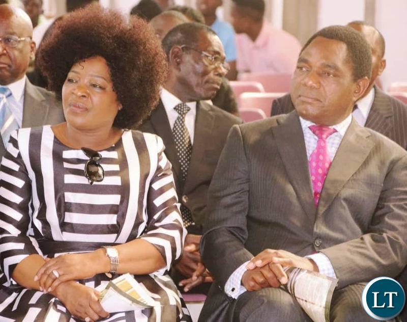 HH with wife Mutinta attending Levy Mwanawasa’s memorial service