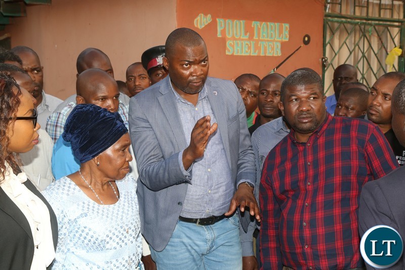 Lusaka Province Minister Bowman Lusambo greets Chieftanis Nkomeshya Mukamambo II when he paid a courtesy call on her in Chongwe District on Friday