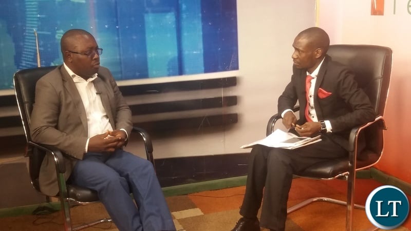 YALI President Andrew Ntewewe (L) on Prime TV