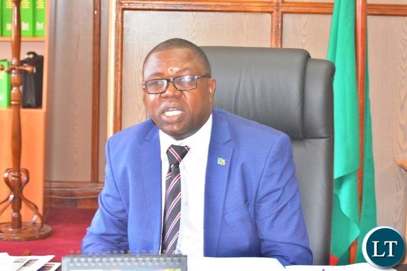 FOREIGN Affirs Minister,Joseph Malanji briefing the media