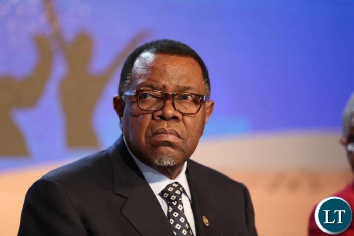President of Namibia Hage Geingob at the SADC Summit