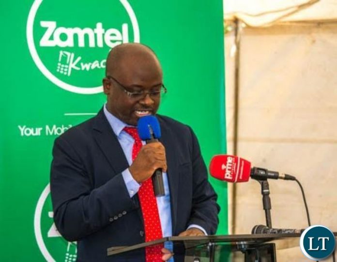 ZAMTEL CEO Sydney Mupeta speaking during the launch of a new communication tower at Kalilo in Chingola rural. ZAMTEL CEO Sydney Mupeta speaking during the launch of a new communication tower at Kalilo in Chingola rural.