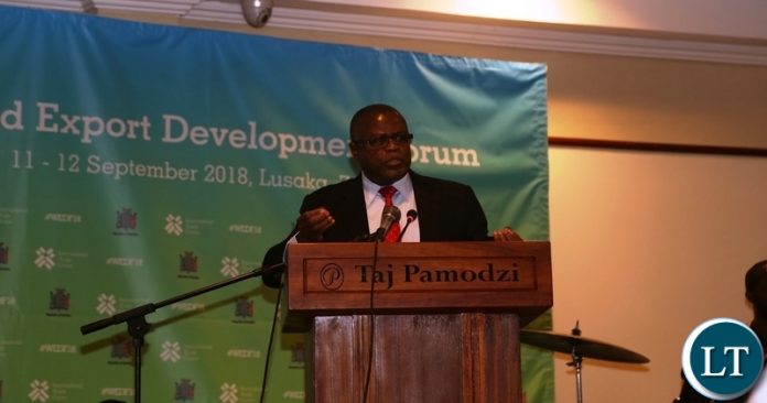 Minister of Commerce Christopher Yaluma Delivers the welcoming speech to World Export Development Forum Delegates during the Gala Dinner at Pamodzi Hotel Minister of Commerce Christopher Yaluma Delivers the welcoming speech to World Export Development Forum Delegates during the Gala Dinner at Pamodzi Hotel