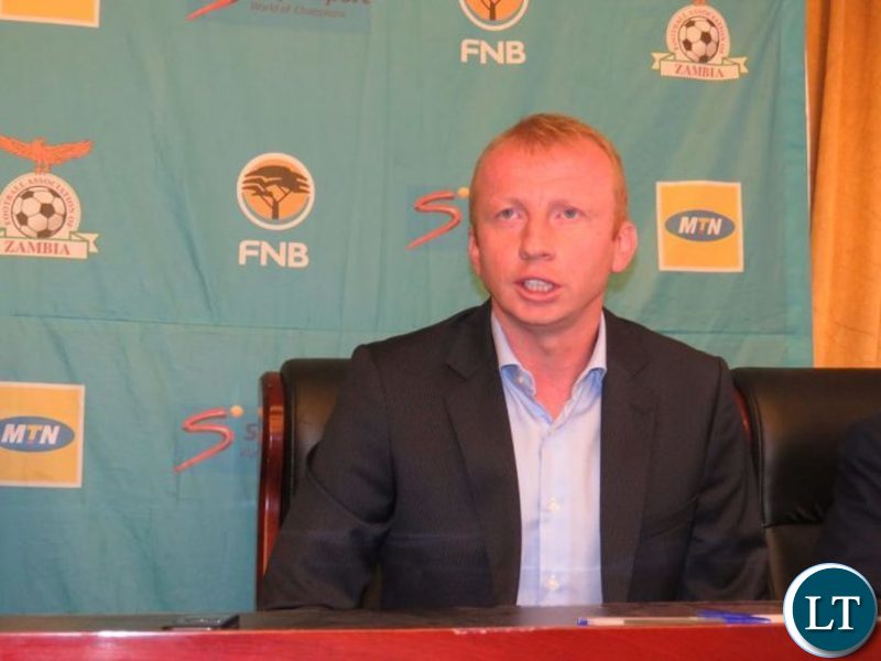 Chipolopolo boys coach Sven Vandenbroek