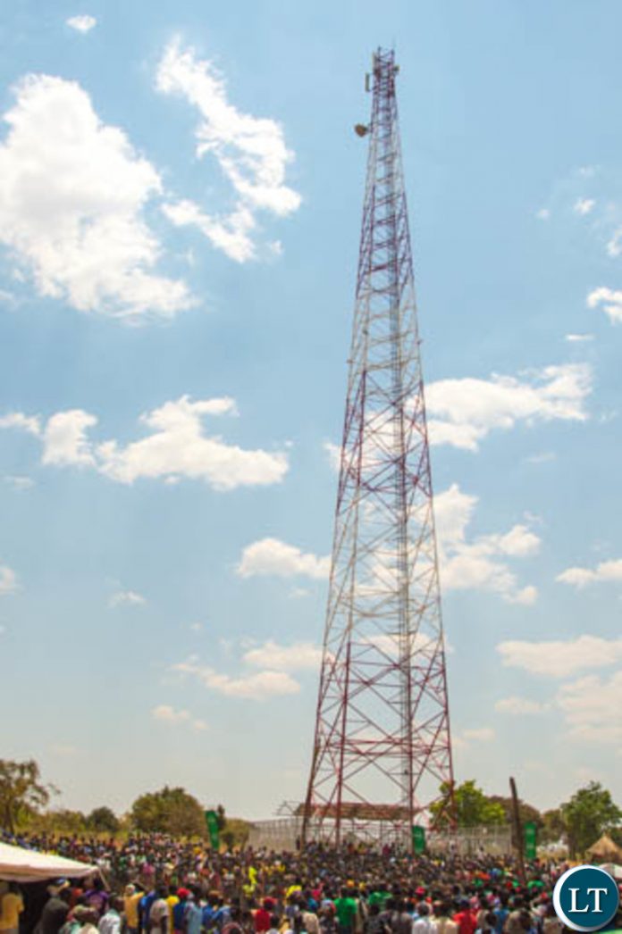 Thousands of Kakumbauzya villagers turned out to witness the launch of a new Zamtel tower in the area