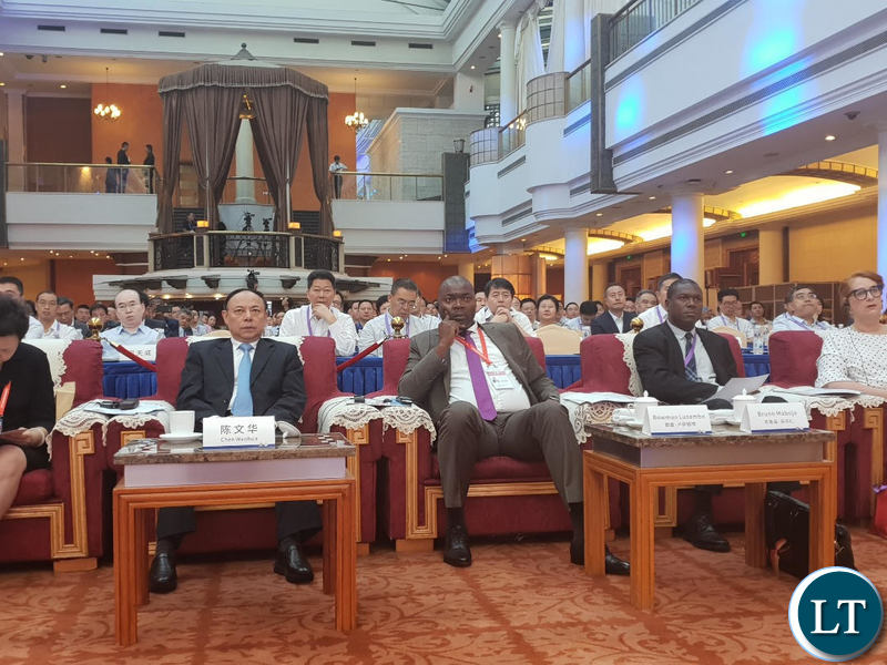 Lusaka Province Minister Bowman Lusambo following proceedings at the 3rd Western China Public Procurement Conference during the 17th Western China International Fair being held in Chengdu, Sichuan Province China.