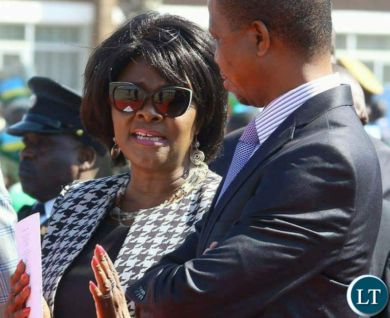 Finance Minister Margaret Mwanakatwe with President Lungu