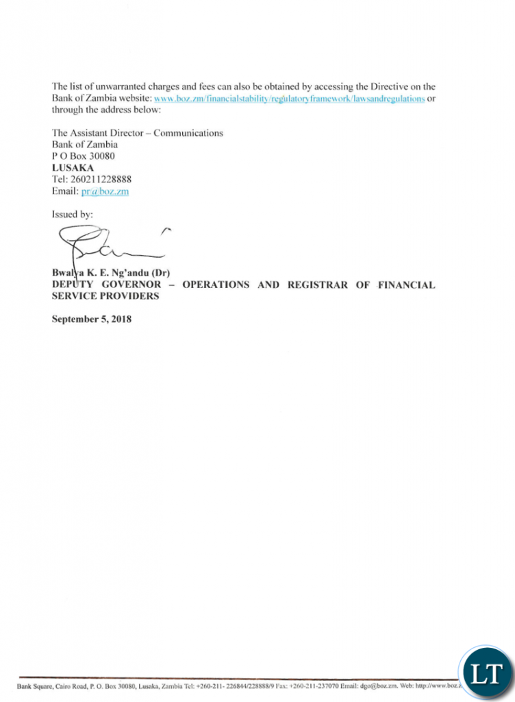 List of of unwarranted charges and fees