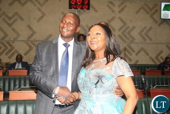 Minister of Finance ,Margaret Mwanakatwe with Hon.Richard Musukwa at parliament building for 2019 National budget presentation in Lusaka. Minister of Finance ,Margaret Mwanakatwe with Hon.Richard Musukwa at parliament building for 2019 National budget presentation in Lusaka.