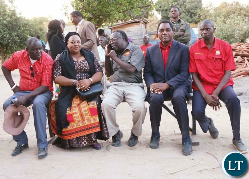 !HH and his team at the funeral of late Mangango MP Naluwa Mweene