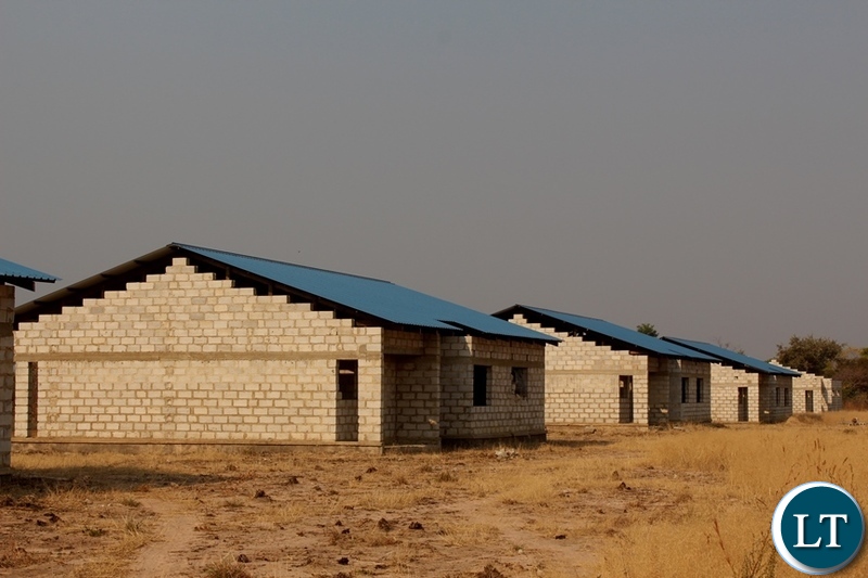 Medium Cost Housing units under construction, works have stalled at 60% in Luampa District of Western Province.