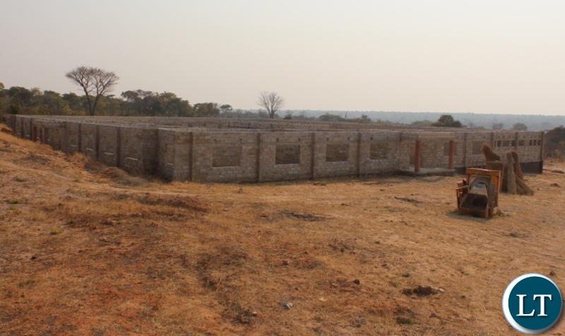 Stalled construction works of District Administration Offices whose works are at 40% in Luampa District, Western Province.