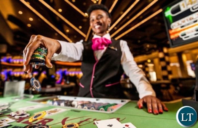 A lady operating a Casino in Zambia