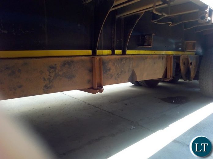 An installed Belly Tank
