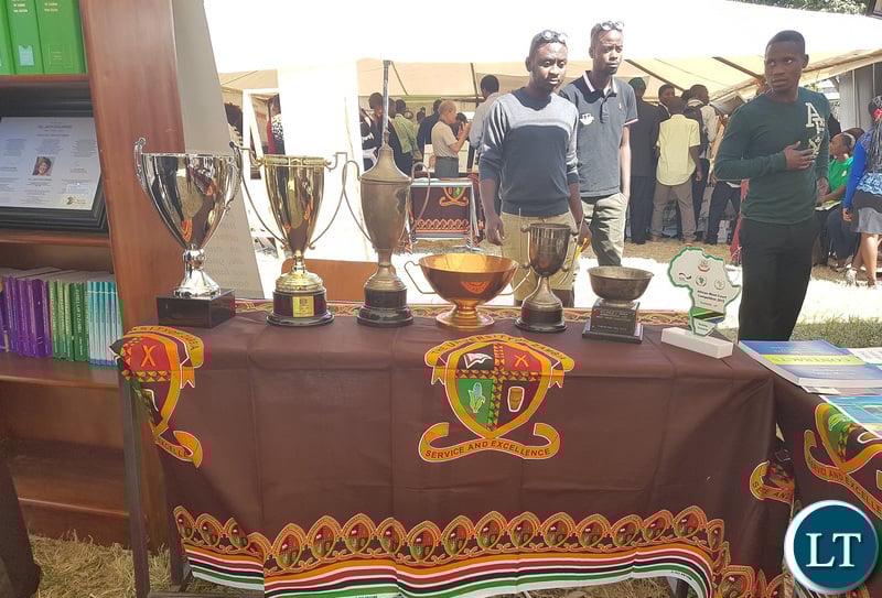 UNZA School of Law Trophies displayed at Golden Jubilee Commemoration Stand, 2016