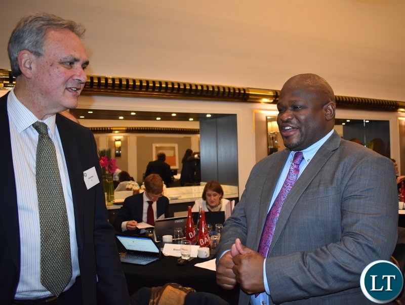 2. Hon. ALexander Chiteme, and International Institute for Environmenta and Development Senior Associate Steve Bass at World Bank WAVES meenting Paris 28-11-2018. Pic Chibaula Silwamba