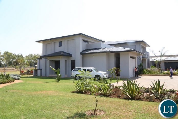 Side view of the retirement House to the 4th Republican President Rupiah Banda at Bonaventure