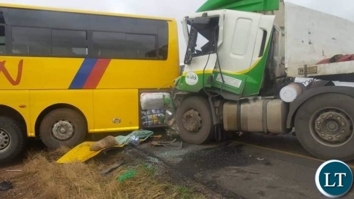 Chibombo Bus Truck Accident