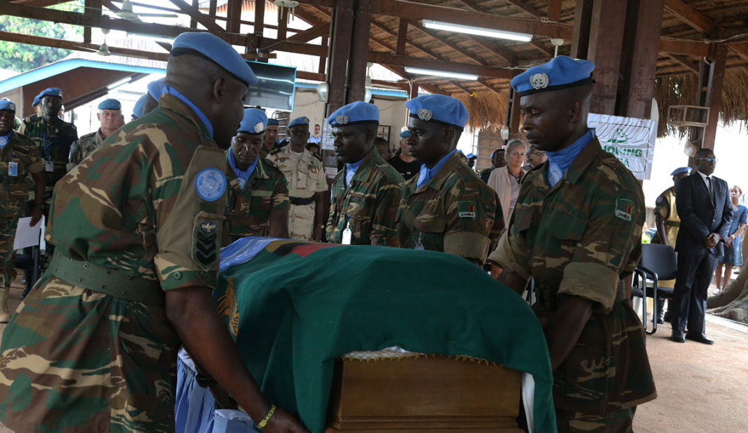Fallen Zambian Peacekeeper honored at ceremony in the Central African Republic