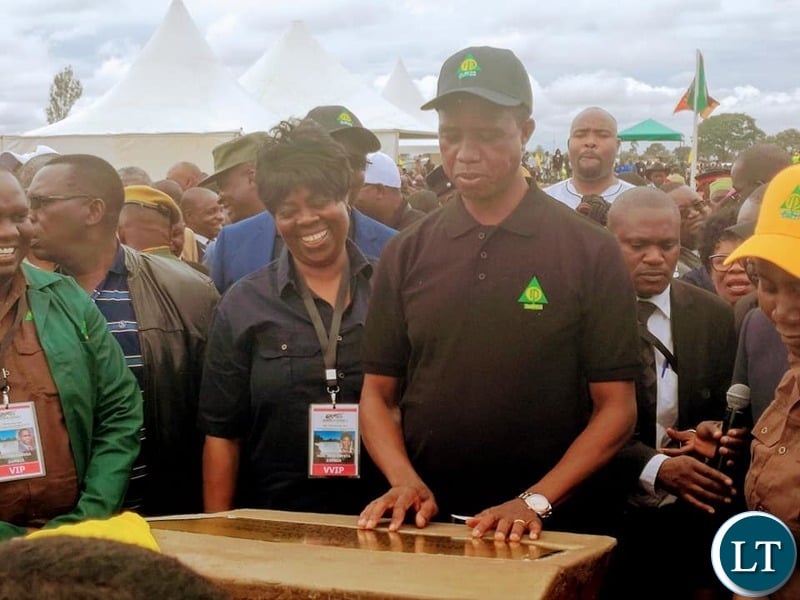 President Lungu in Kasama when he launched the ZAFFICO Kasama Forest Plantation