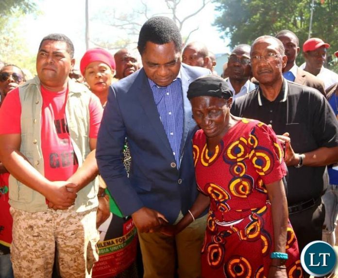 HH , GBM and the UPND Leadership at the burial of the late Chieftainess Choongo