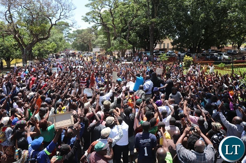 UPND Supporters at a Solidarity Match in Ndola