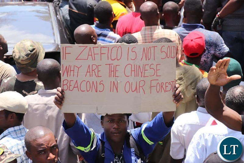 UPND Supporters at a Solidarity Match in Ndola