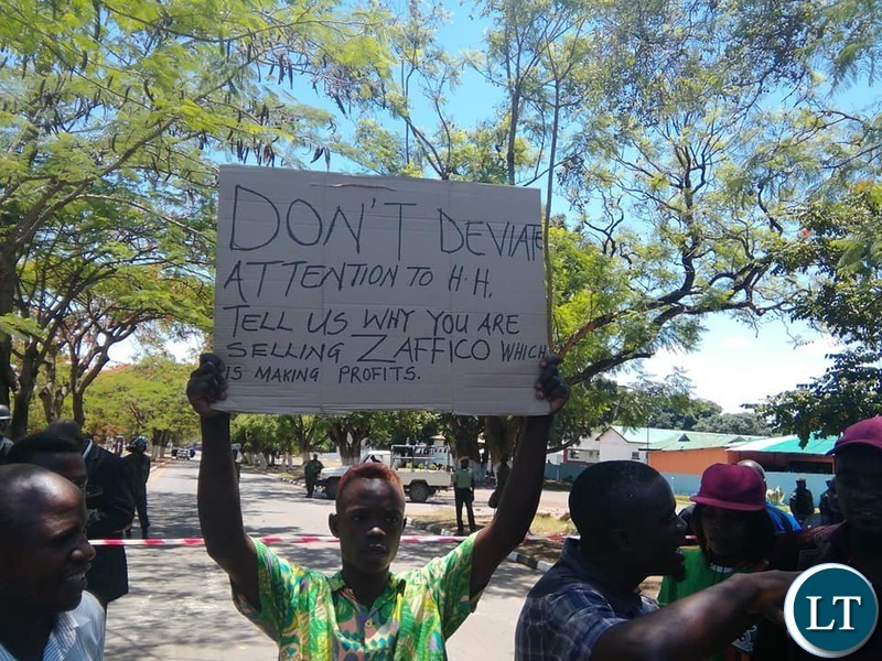 UPND Supporters at a Solidarity Match in Ndola