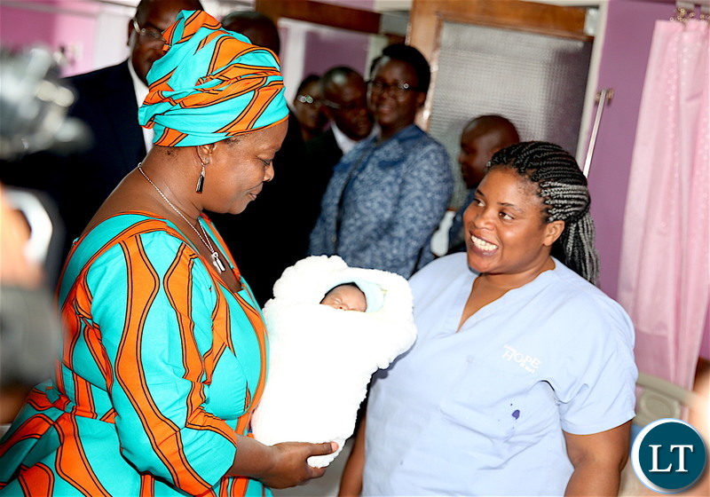 Zambia's First Lady Finds Out About Abandoned Baby On Her Christmas Visit To UTH And Here Is What Happens 2 First Lady Esther Lungu has adopted the Baby who was dumped in Lusaka on November 25,2018. Here, First Lady Esther Lungu when she visited the Baby at UTH on December 25,2018 -Pictures by THOMAS NSAMA
