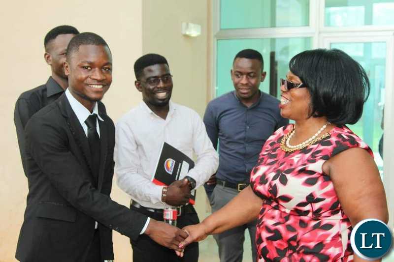 Higher Education Minister Nkandu Luo meeting with Students body