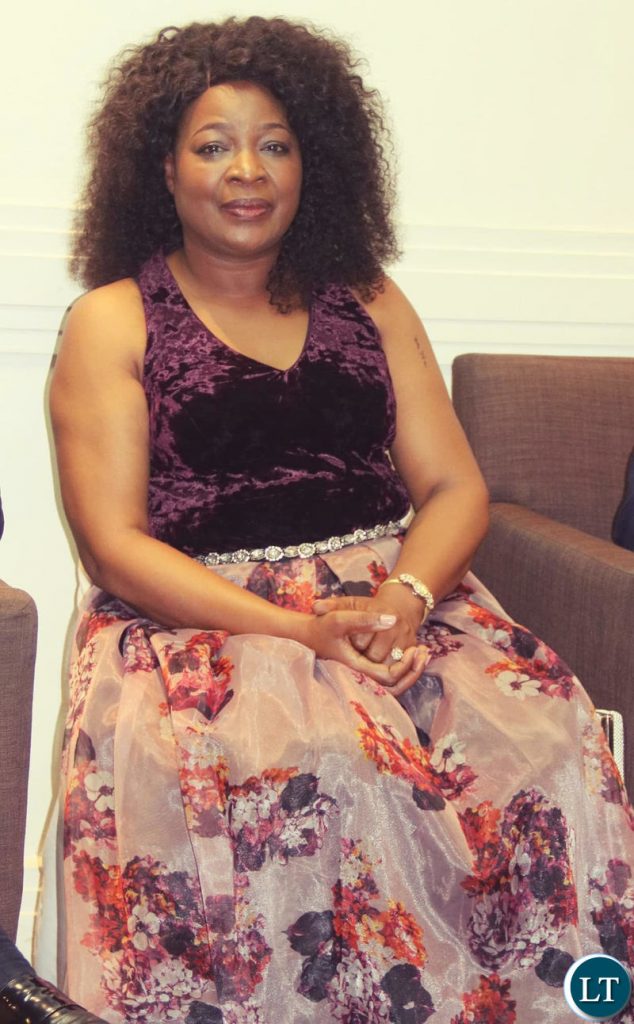 Mrs Mutinta Hichilema at the UPND 20th anniversary dinner on Friday night