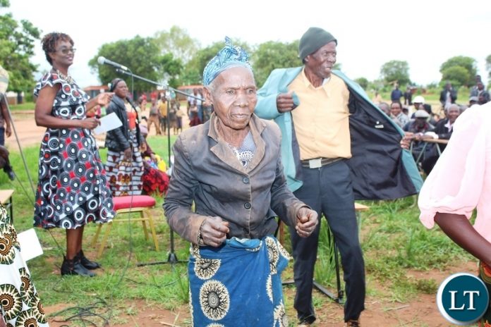 SOCIAL Cash Transfer funds beneficiaries celebrate during the payment of the funds at a ceremony held at Chipembere Primary School in Lundazi SOCIAL Cash Transfer funds beneficiaries celebrate during the payment of the funds at a ceremony held at Chipembere Primary School in Lundazi