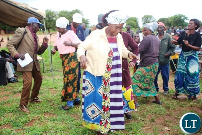 SOCIAL Cash Transfer funds beneficiaries celebrate during the payment of the funds at a ceremony held at Chipembere Primary School in Lundazi SOCIAL Cash Transfer funds beneficiaries celebrate during the payment of the funds at a ceremony held at Chipembere Primary School in Lundazi