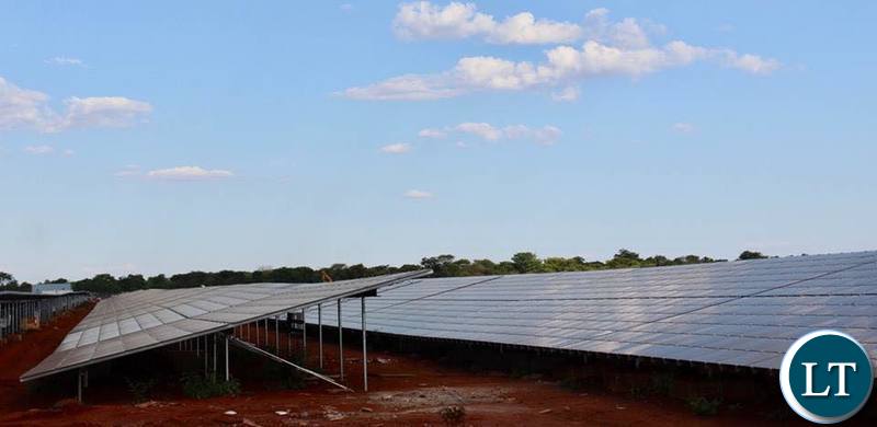 Construction works of the $60 million, 54 megawatts solar plant at the Lusaka Multi Facility Economic Zone
