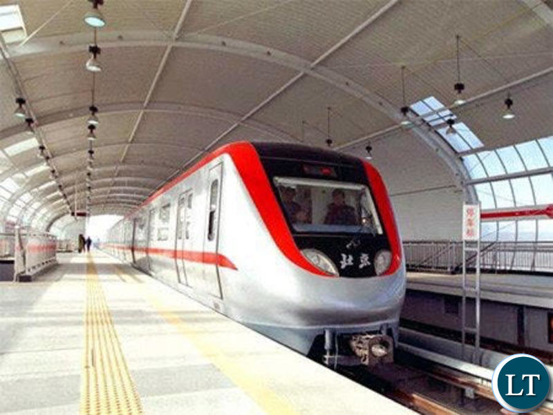 An internet generated photo of how the Lusaka Mass Transit Train would look like shared by Transport and Communications Minister Brian Mushimba