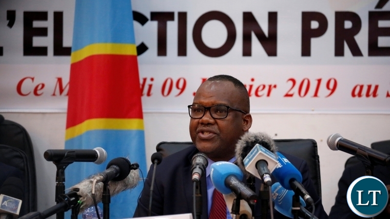 Corneille Nangaa, president of CENI, announces the results of the DRC's presidential election