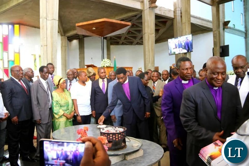 The launch of the National dialogue and reconciliation at the Anglican Cathedral of the Holy cross in Lusaka, Zambia