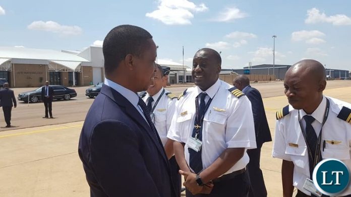 President Lungu on his way to Ethiopia