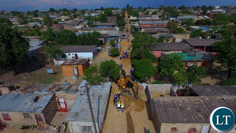 FILE: Lusaka Water and Sewerage Company's water supply and sewer construction works in Mtendere and Kalikiliki Compound
