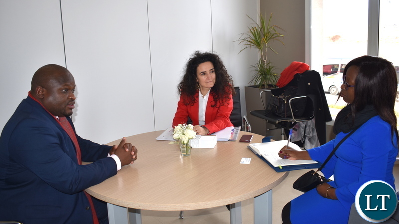 Minister Alexander Chiteme meeting Climate Investment Fund's head Mafalda Duarte. With Chitembo Kawimbe Chunga 29-01-2019 Morocco MNDP