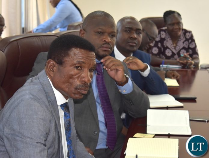 Ministers- Katambo, Chiteme and Mwakalombe, PS Mushuma and Director Lishomwa, 21-02-2019. MNDP