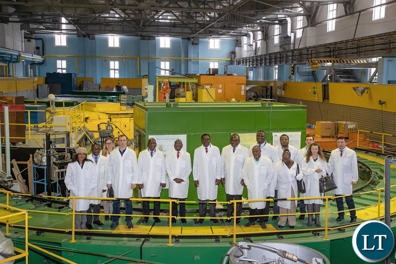 Minister of Foreign Affairs, Mr. Joseph Malanji with the Zambia Delegation visiting the Nuclear Research Centre in Russia