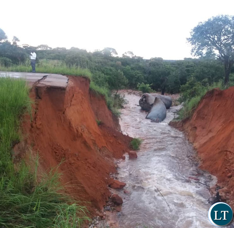 The Collapsed Lufune bridge on Great North Road