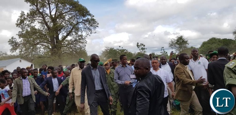 President Lungu Arrives in Western Province