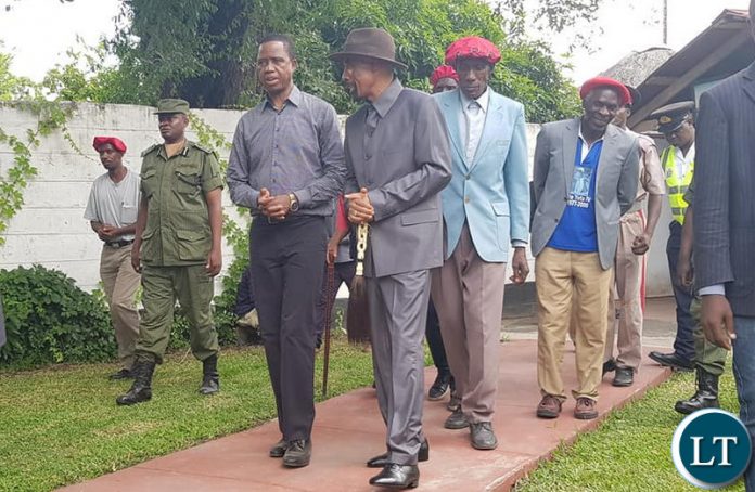 President Lungu with Senior Chief Inyambo Yeta