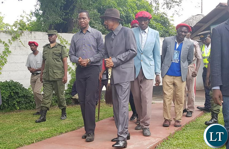 President Lungu with Senior Chief Inyambo Yeta