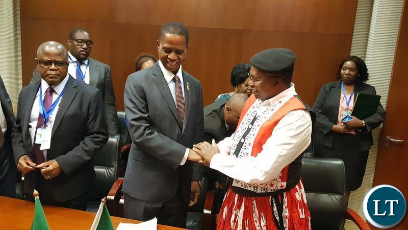 President Lungu at the Signing Ceremony of the Africa Free Trade Area