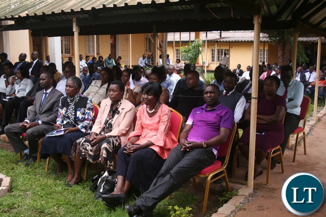 Part of the government workers that attended the meeting to welcome newly appointed permanent secretary Willies Mangimela